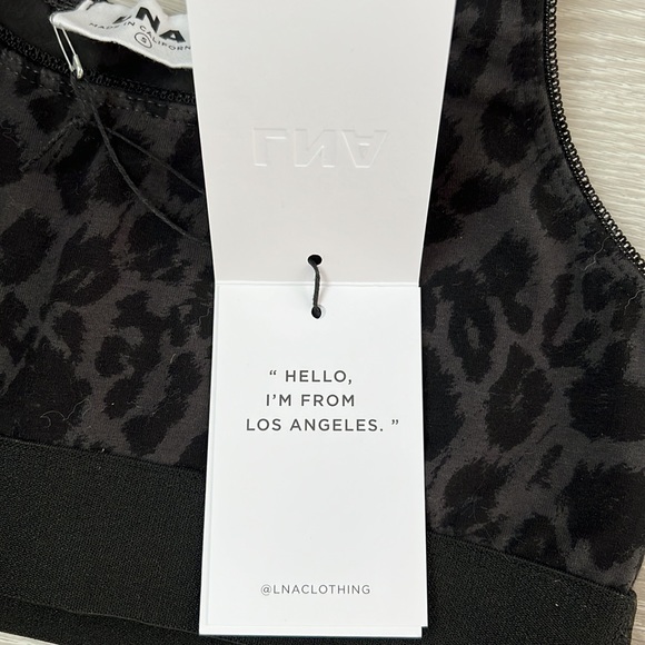 LNA Black Leopard Sports Bra | NWT Size Small - Picture 6 of 10